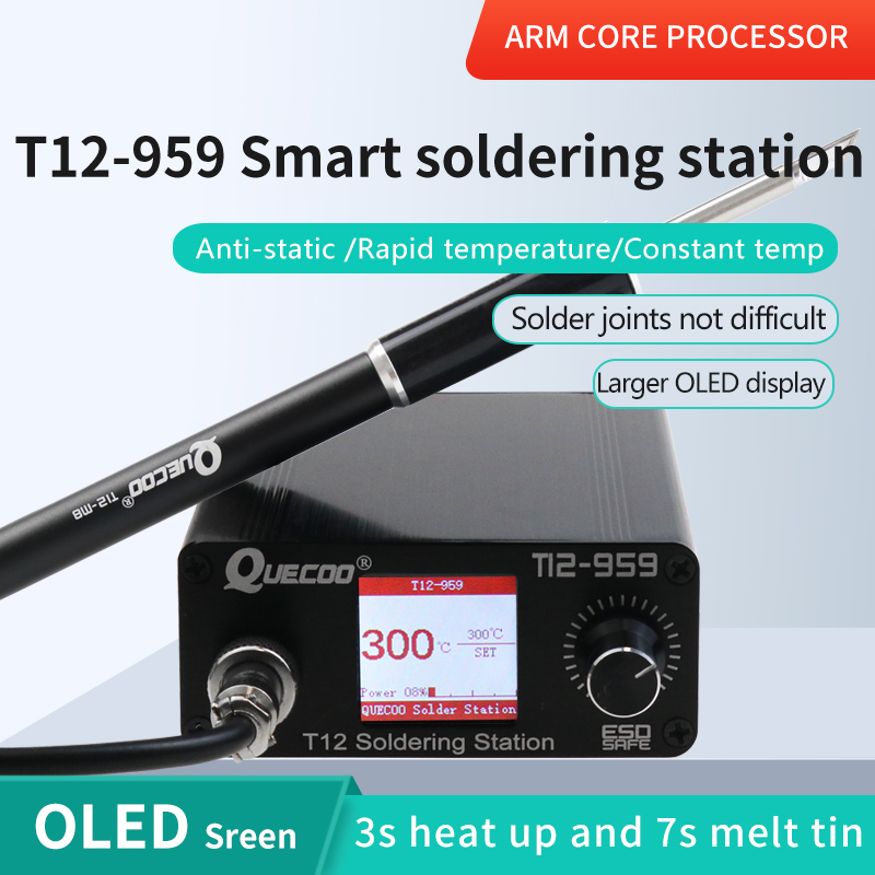 T12 Soldering Station Oled - Estação de Solda T12-959 V5.1, Ferro
