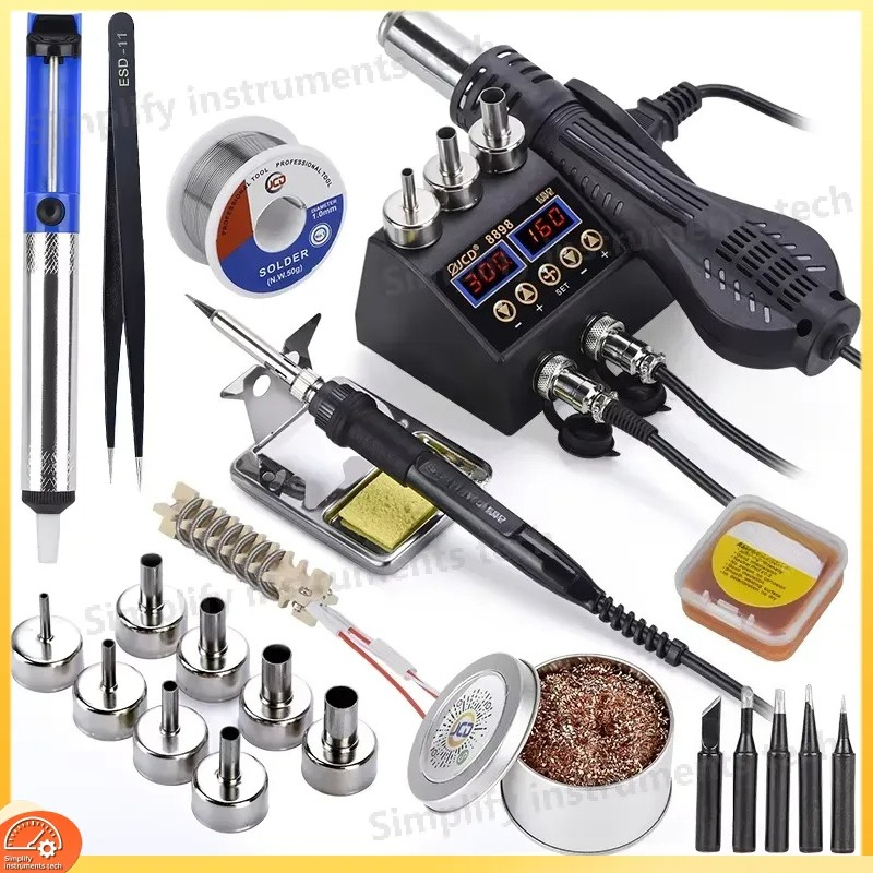 Estação de Soldagem 8898 750W  - 2 In 1 Soldering Rework Station 750W avaliação e preço
